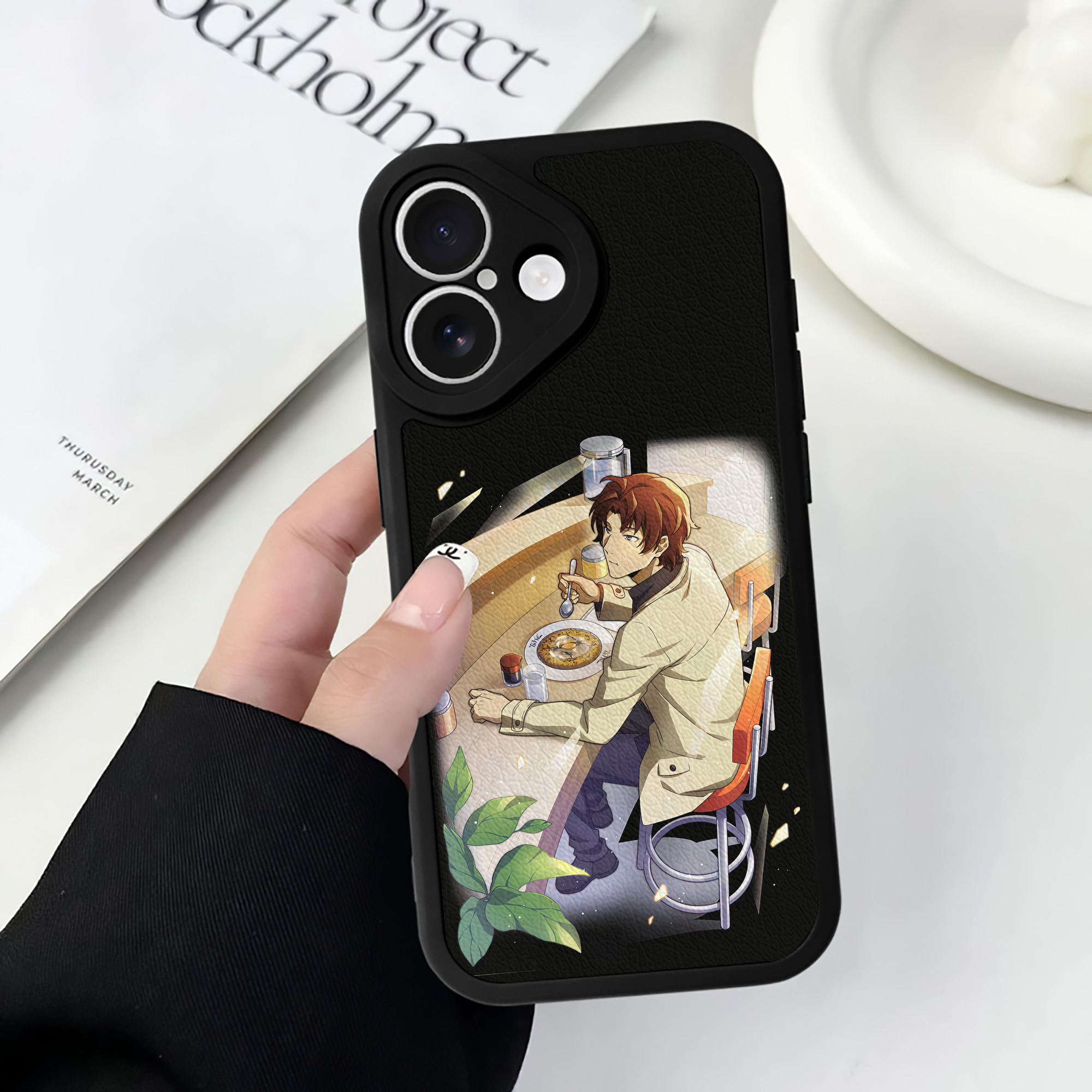 （画像用） 文豪ストレイドッグス Bungo Stray Dogs 【iPhone 16シリーズ対応】シリコンスマホケース（レザー調） 材質：シリコン